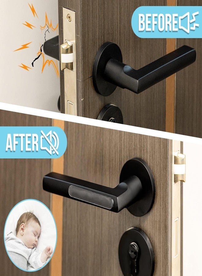 UB Unity Brand Unity Brand 10Pcs Transparent 2.24 inch Strip Door Handle Bumper Soft Wall Protector Self Adhesive Door Knob for Wall Shield Guard Sliding Clear Door Bumpers Stopper Silencer (10 Pcs Strip) - Image 3